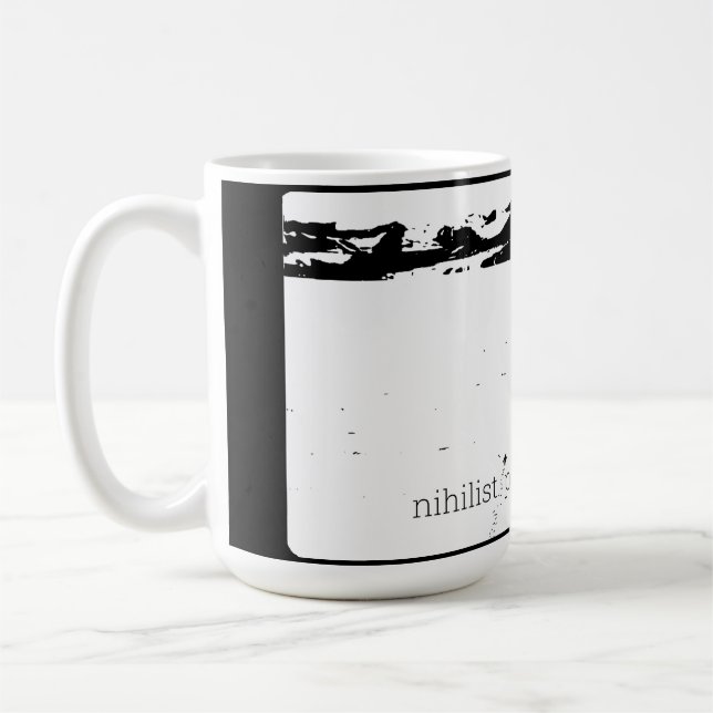 Nihilistischer Pinguin Kaffeetasse (Links)