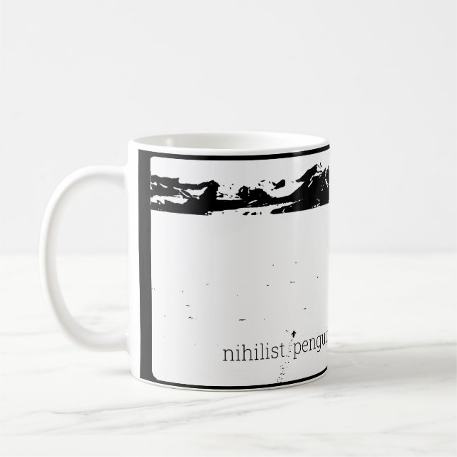 Nihilistischer Pinguin Kaffeetasse (Links)