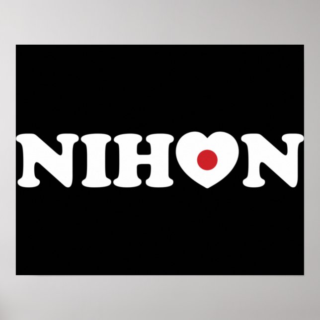 Nihon Liebe Heart Flag Poster (Vorne)