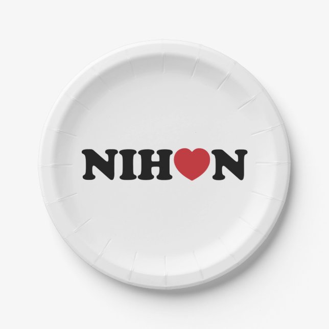 Nihon Liebe Heart Pappteller (Vorderseite)