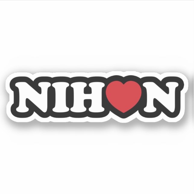 Nihon Liebe Heart Sticker (Vorderseite)