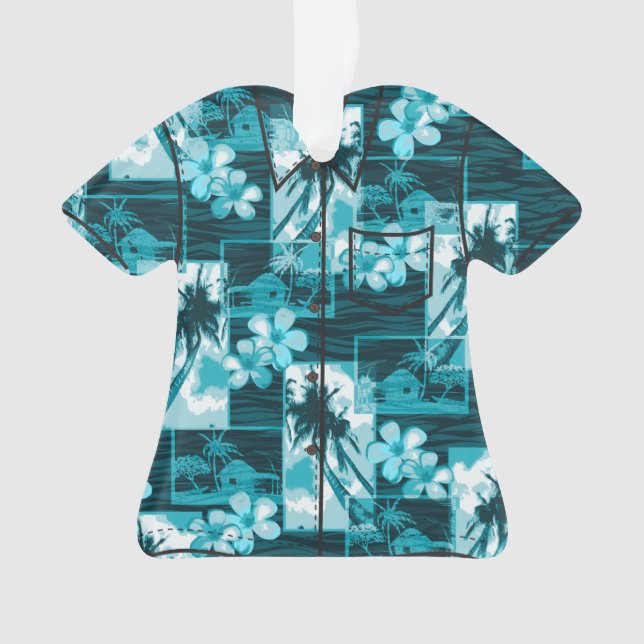 Niihau Island Plumeria hawaïenne Aloha Shirt (devant)
