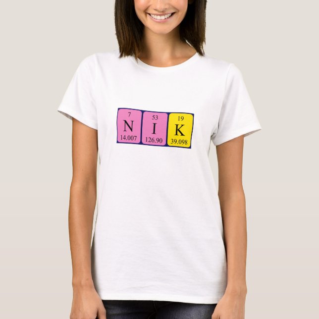 Nik Periodenname Shirt (Vorderseite)