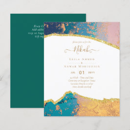 NIKAH - Agate Gold BUDGET Hochzeitseinladungen