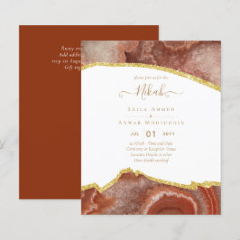NIKAH - Agate Gold BUDGET Hochzeitseinladungen