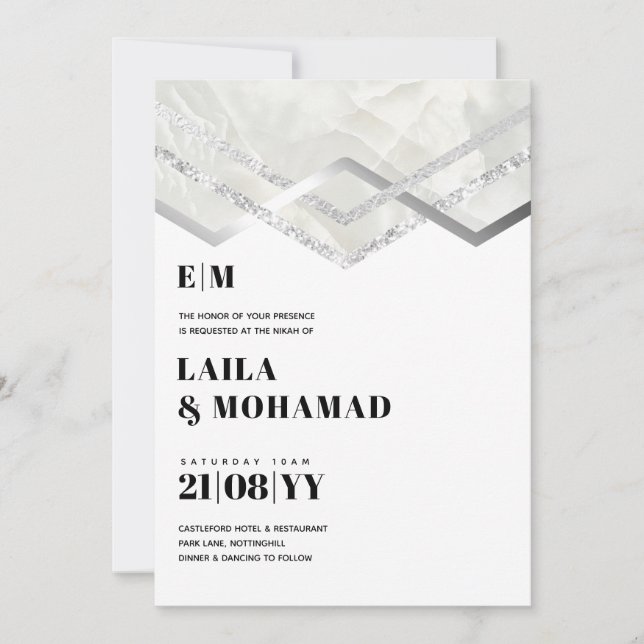 NIKAH - BIDGET DES INVITATIONS DE RÉDACTION Étince (Devant)