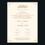 Nikah Certificate Poster<br><div class="desc">Das Nikah Zertifikat ist ein wunderschönes Symbol für Ihre Liebe und Ihr Engagement. Dieses Zertifikat ist auf einem cremigen, hochwertigen Papier entworfen, das sicher beeindrucken wird. Der vergoldete Rahmen fügt eine luxuriöse Touch hinzu, die sich perfekt in Ihre Zuhause- oder Büroeinrichtung einfügt. Unser Nikah-Zertifikat ist sorgfältig mit Liebe zum Detail...</div>