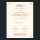 Nikah Certificate Poster<br><div class="desc">Das Nikah Zertifikat ist ein wunderschönes Symbol für Ihre Liebe und Ihr Engagement. Dieses Zertifikat ist auf einem cremigen, hochwertigen Papier entworfen, das sicher beeindrucken wird. Der vergoldete Rahmen fügt eine luxuriöse Touch hinzu, die sich perfekt in Ihre Zuhause- oder Büroeinrichtung einfügt. Unser Nikah-Zertifikat ist sorgfältig mit Liebe zum Detail...</div>