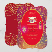NIKAH - Einladung zur Verzierten Moschee Red Gold