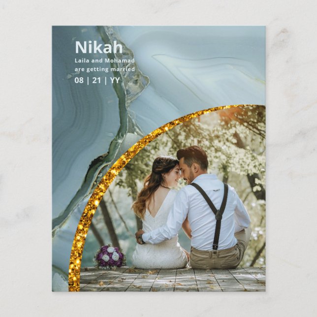 NIKAH - Hochzeitbudget Agate Gold Aquamarines FOTO Flyer (Vorne)