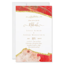 NIKAH Islamic Bismillah Wedding Einladungen Hausha