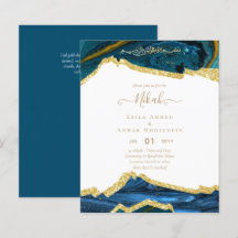 NIKAH Islamic Bismillah Wedding Einladungen Hausha