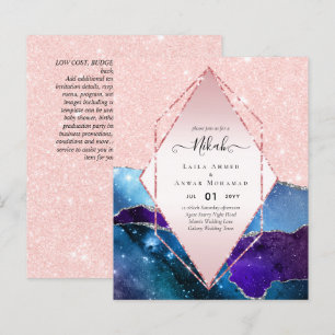 Nikah Islamic Wedding Einladungen - Glittery Gold