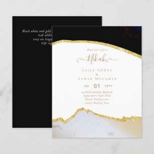 Nikah Islamic Wedding Einladungen - Glittery Gold