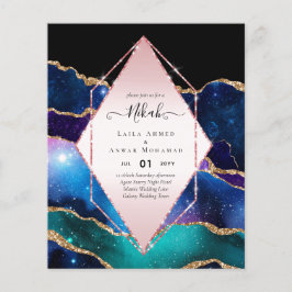 Nikah Islamic Wedding Einladungen - Glittery Gold Flyer