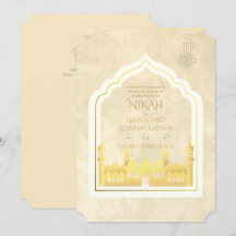 NIKAH - Verzierte islamische Moschee-Goldhochzeit