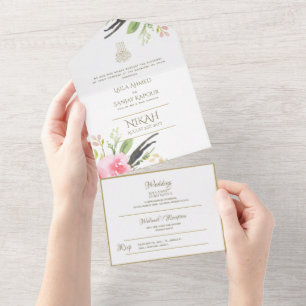 NIKAH WALLIMAH Blume All In One Einladung