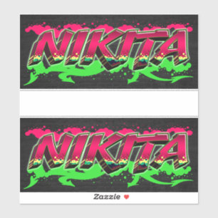 Nikita Vorname Name Graffiti Aufkleber Sticker