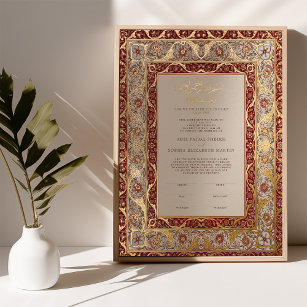 Nikkah Certificate Islamische Ehe Foliendrucke