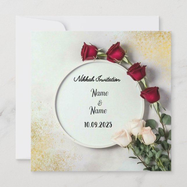 Nikkah faire-part de mariage (Devant)