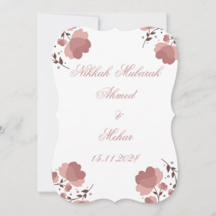 Nikkah Mubarak. Einladungskarte für Hochzeitstag