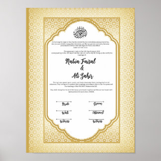 NIKKAH-VERTRAG POSTER
