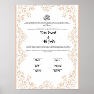 NIKKAH-VERTRAG POSTER