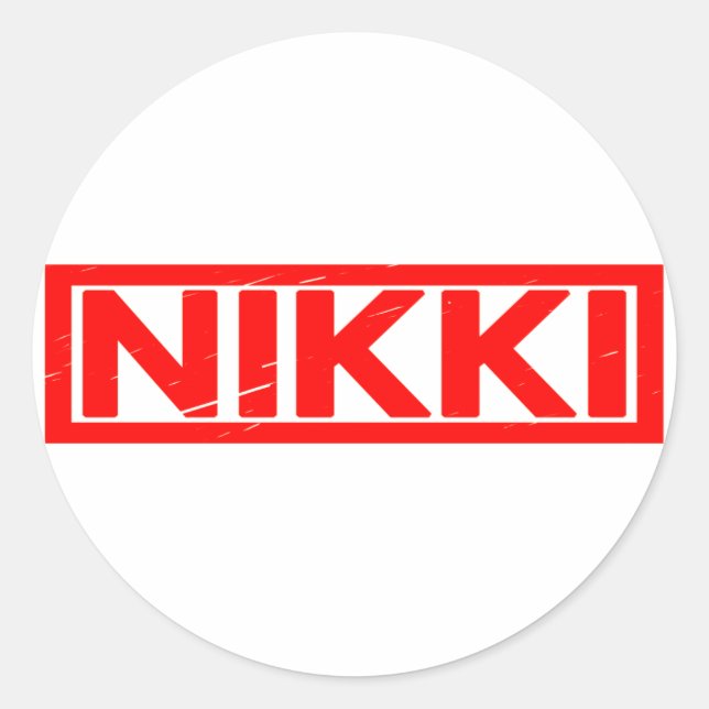 Nikki-Briefmarke Runder Aufkleber (Vorderseite)