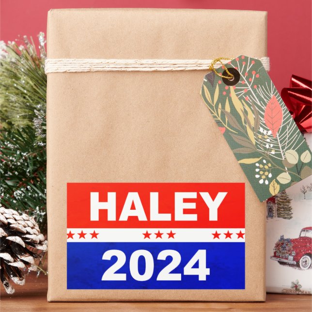 Nikki Haley 2024 für den Präsidenten Rechteckiger Aufkleber (Feiertag)