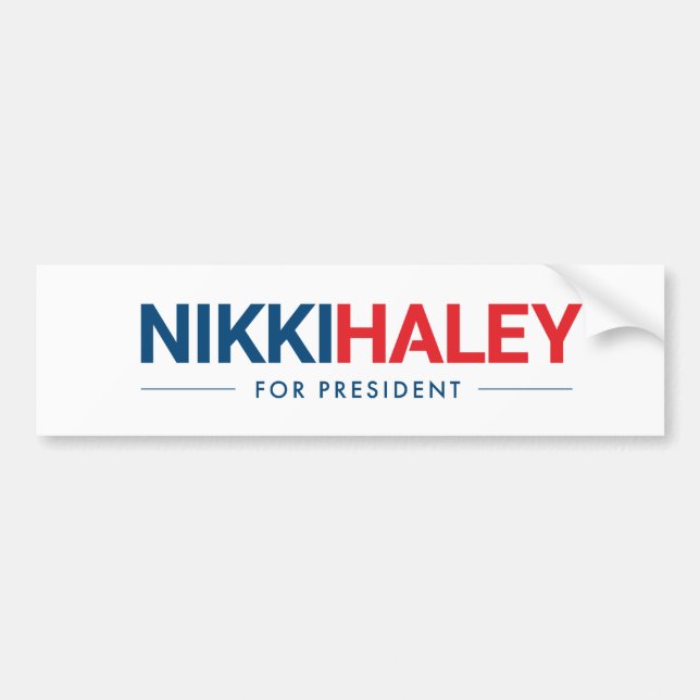 Nikki Haley für Präsident 2024 Autoaufkleber (Vorne)