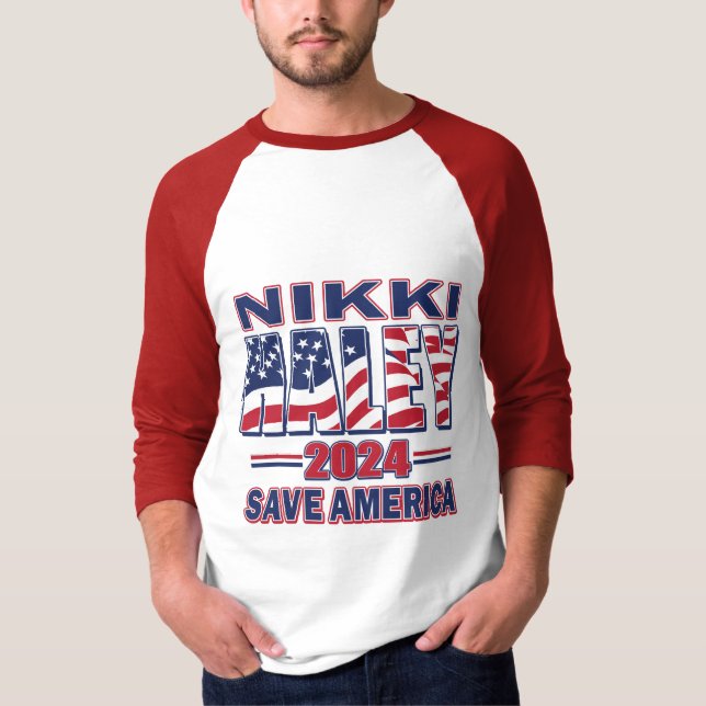 Nikki Haley Rettete Amerika T-Shirt (Vorderseite)