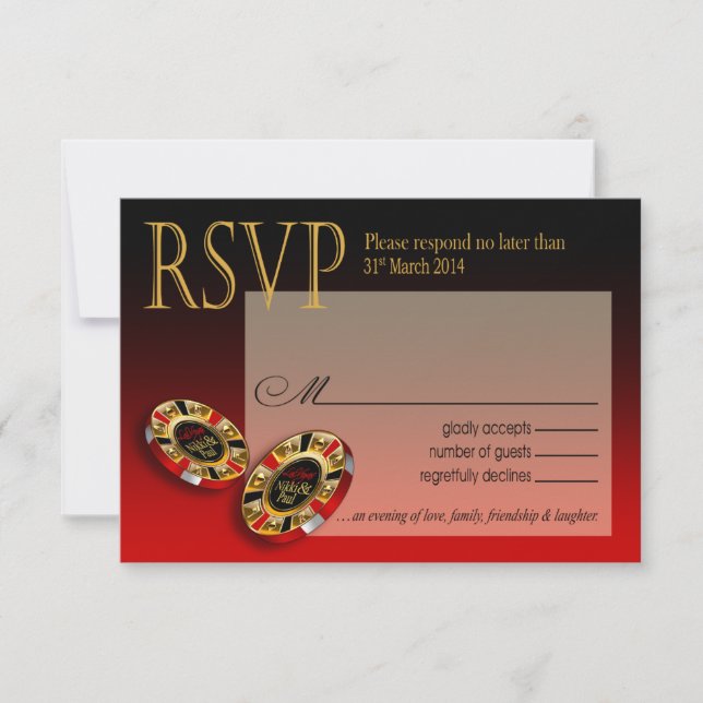 Nikki Las Vegas Deluxe UAWG Response RSVP Karte (Vorderseite)