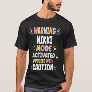 NIKKI Personalisiertes Geschenk für Frauen Benutze T-Shirt