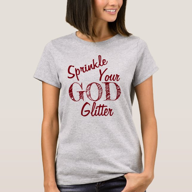 "Nikki" Sprinkle Dein Gott Glitzer Original WEIN T-Shirt (Vorderseite)