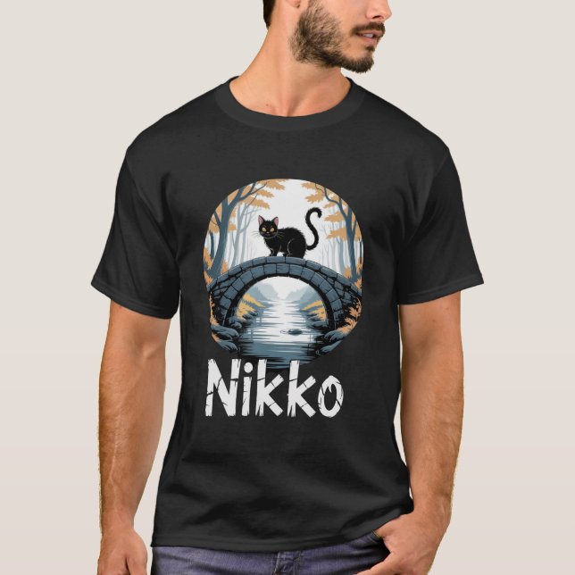 Nikko Black Cat T-Shirt (Vorderseite)
