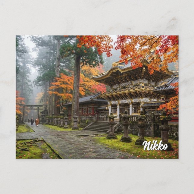 Nikko Japan Reise Postkarte (Vorderseite)