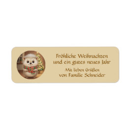 Niko flauschiger Weihnachtsgruß Aufkleber