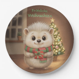 Niko mit grünem Weihnachtsgruß Pappteller