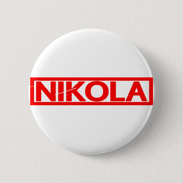 Nikola Briefmarke Button (Vorderseite)