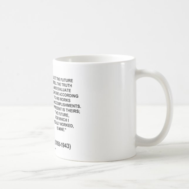 Nikola gelassener Tesla die Zukunft sagen dem Kaffeetasse (Rechts)