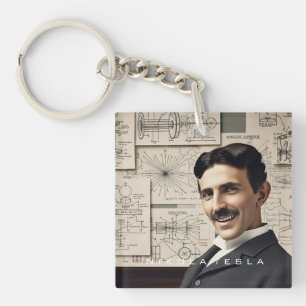 Nikola Tesla - 369 Schlüssel für das Universum Schlüsselanhänger