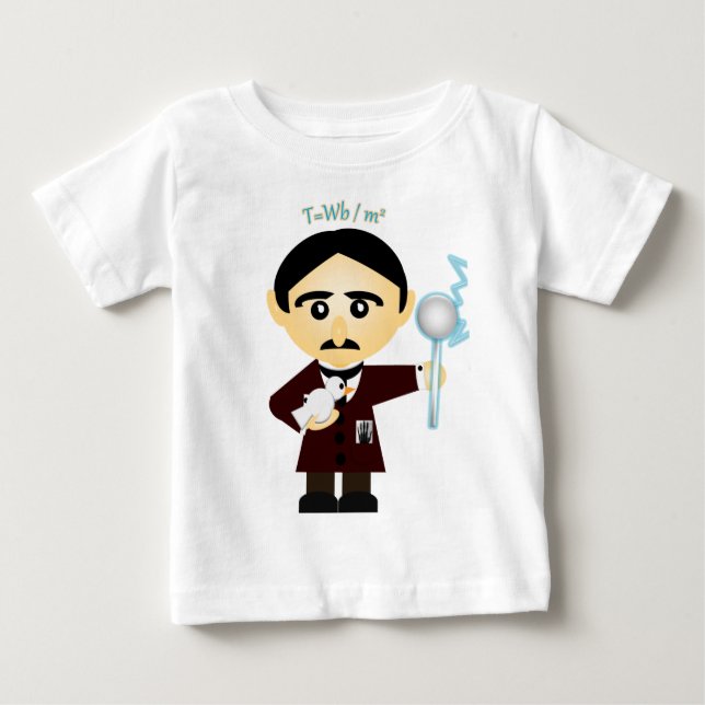 Nikola Tesla Baby T-shirt (Vorderseite)