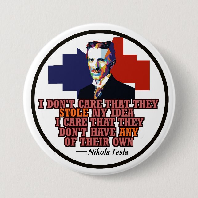 Nikola Tesla Button (Vorderseite)