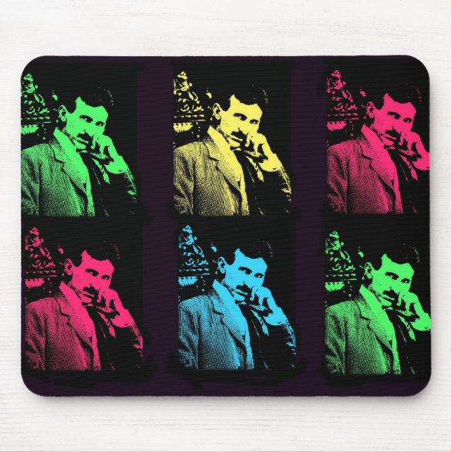 Nikola Tesla-Collage Mousepad (Vorne)