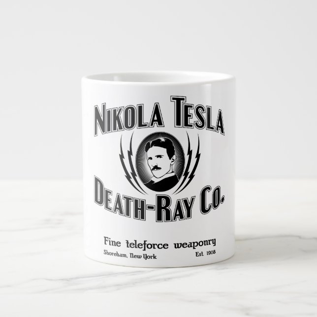 Nikola Tesla Death-Ray Co. Jumbo-Tasse (Vorderseite)