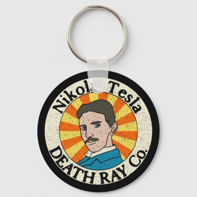 Nikola Tesla Death Ray Co. Schlüsselanhängers Schlüsselanhänger (Vorderseite)