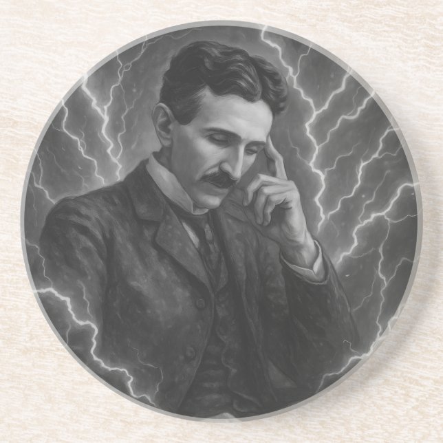 Nikola Tesla - Dessous de verre de foudre (Devant)