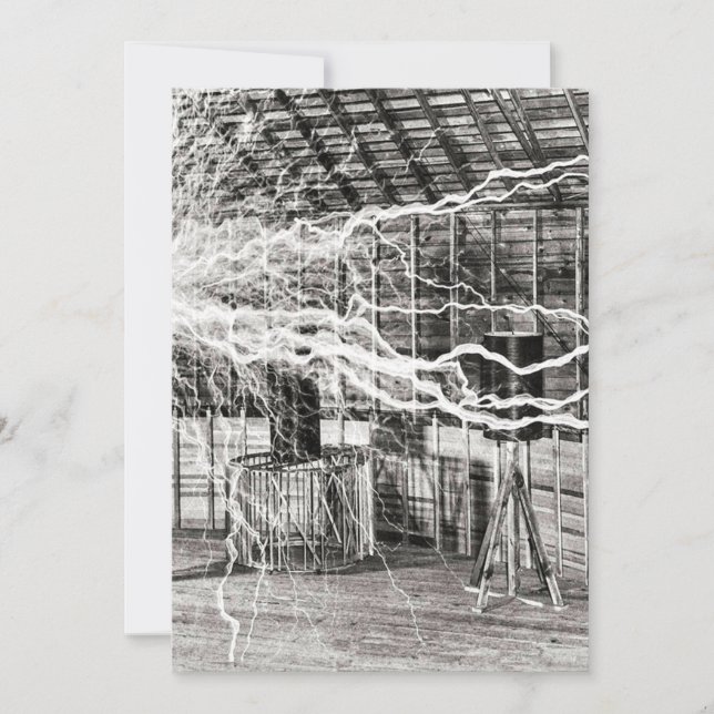 Nikola Tesla Electricity Einladung (Vorderseite)