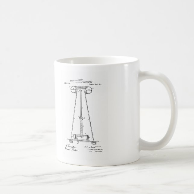 Nikola Tesla-Energie-Getriebe Pantent US1119732 Kaffeetasse (Rechts)