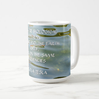 Nikola-Tesla-Frequenzzitat – Wasserwelle Kaffeetasse